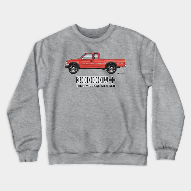 High Mileage Member-Cardinal Red Crewneck Sweatshirt by JRCustoms44